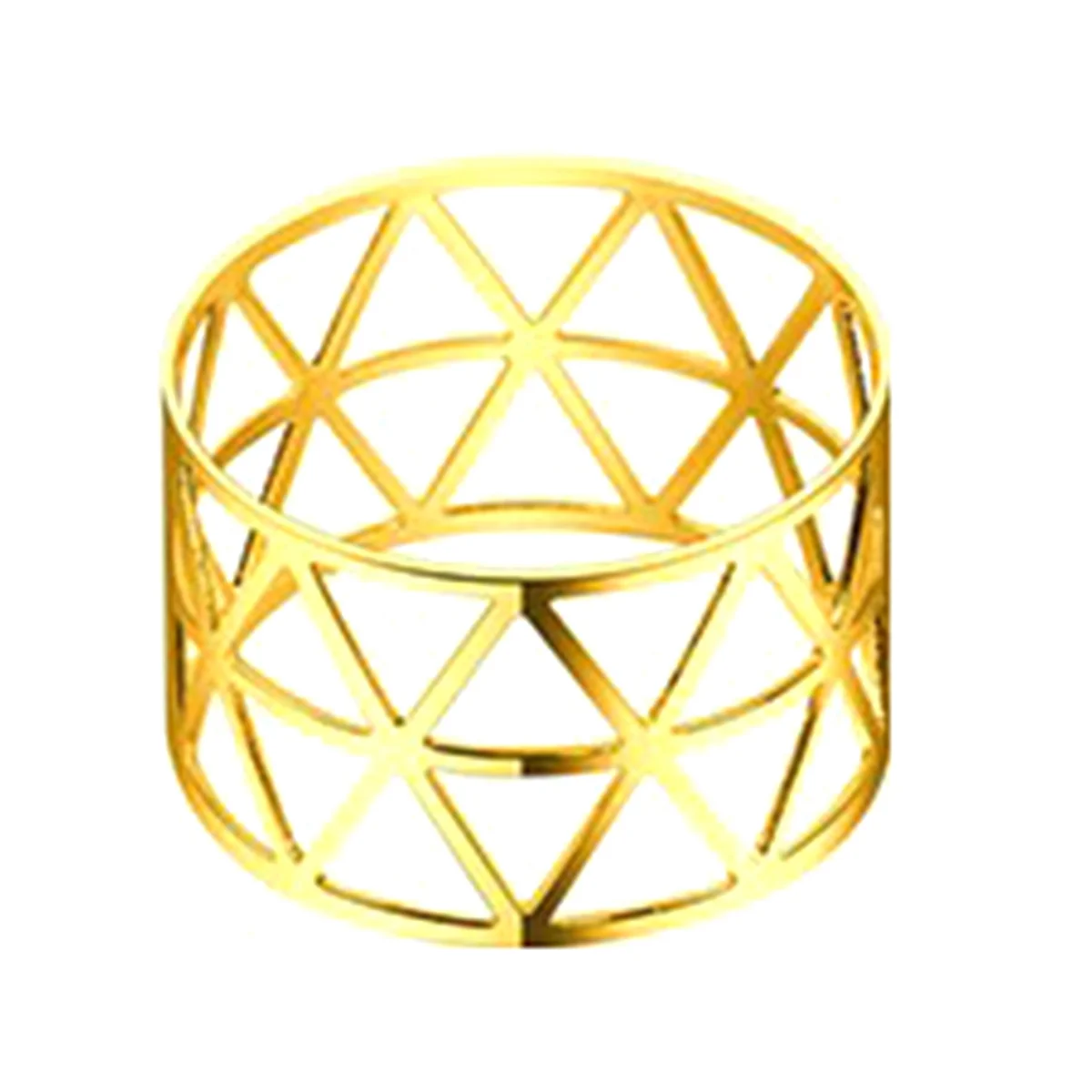 50 Pcs Gold Napkin Rings Metal Napkin Rings Holders Hollow Out Devise Delicate Napkin Rings Bulk for Party Decor