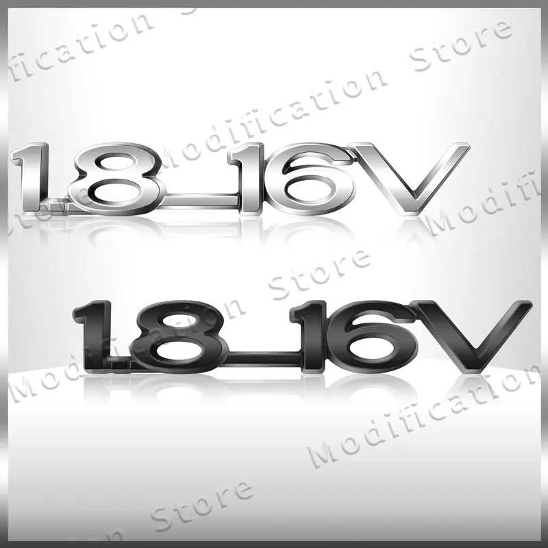 3D Chrome Metal 1.8-16V Emblem Rear Trunk Tailgate Badge Sticker Decor For Opel ZAFIRA ASTRA-1.6 Optima Corsa Vectra Insignia