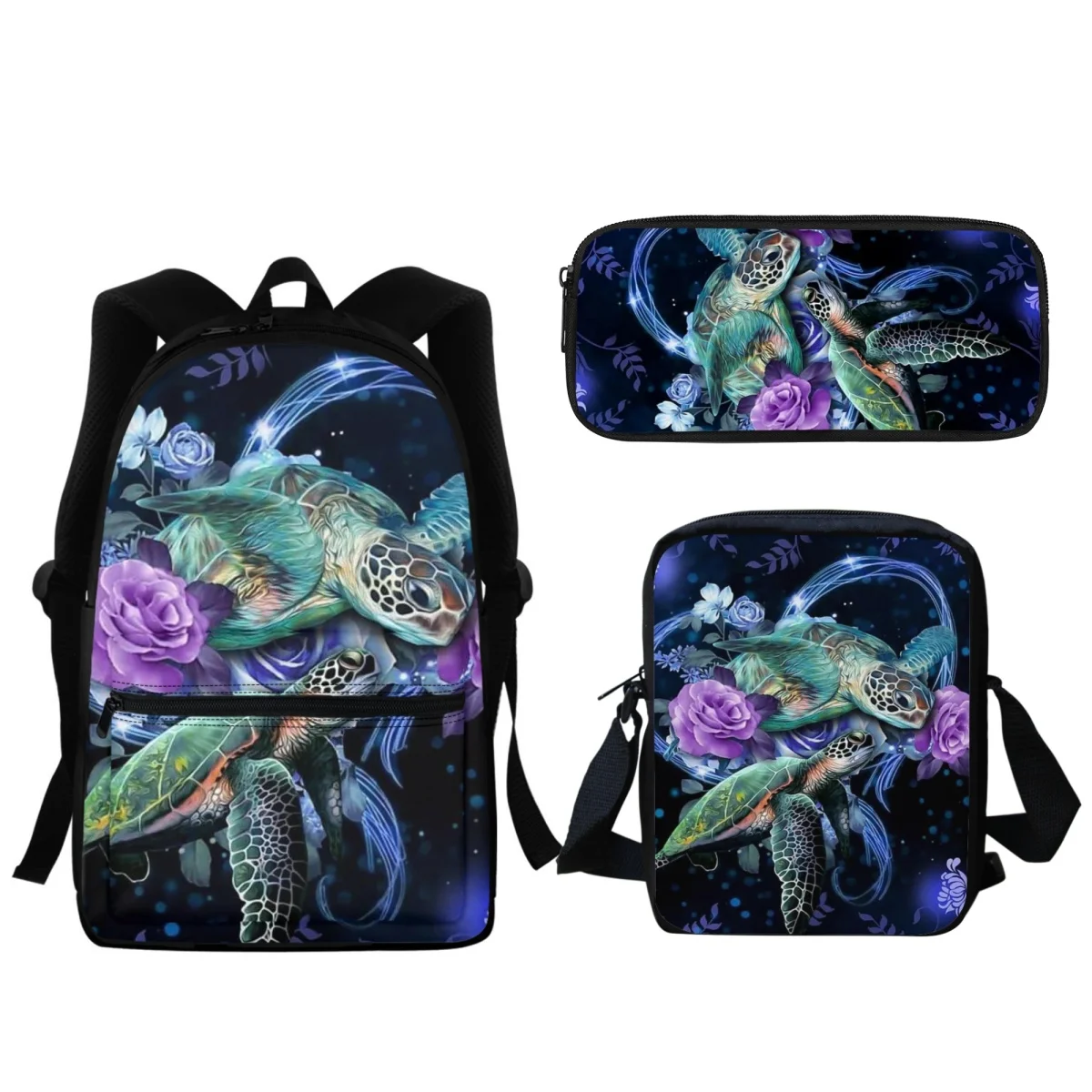 2024 Backpack Fashion Polynesian Sea Turtle Casual High Quality School Bag High Student Youth Kids Bookbag Stationery Organizer