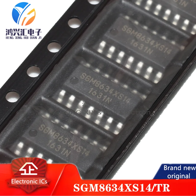 (10PCS) New/original SGM8634XS14/TR Op Amp Quad Low Power Amplifier R-R I/O 5.5V 14-Pin SOIC T/R