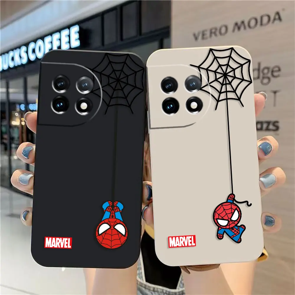 

Case For Oneplus 5 5T 6 6T 9 9R 8 8T 7 7T ACE 2V NORD 2 3 Lite Pro Case Cover Funda Cqoue Shell Capa Marvel Cute SpiderMan Web