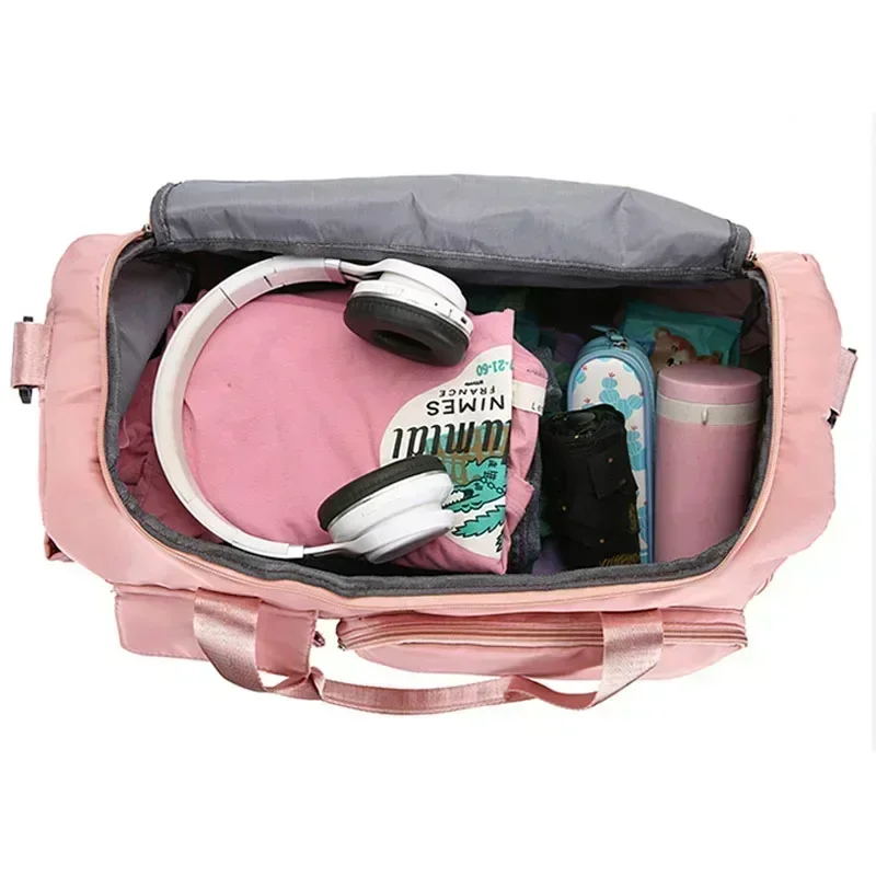 Borsa da viaggio borsa da palestra di grande capacità Weekender borsone da notte con scomparto per scarpe borse sportive per il Fitness per le donne