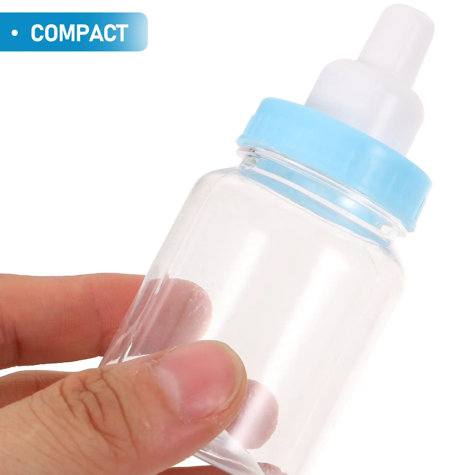 Mini garrafa de alimentação transparente criativa com desenhos animados, 12 peças, para banho, garrafas decorativas para doces, decoração de enfermagem