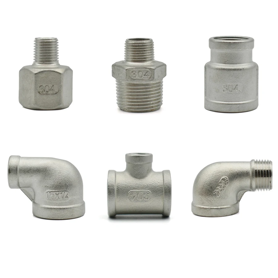 1/8 "1/4" 1/2 "3/4" 1 "1-1/2 "2" BSP Außen- und Innengewinde Reduzierrohr 304 Edelstahl Rohrverschraubung Anschlussadapter – Detail 2