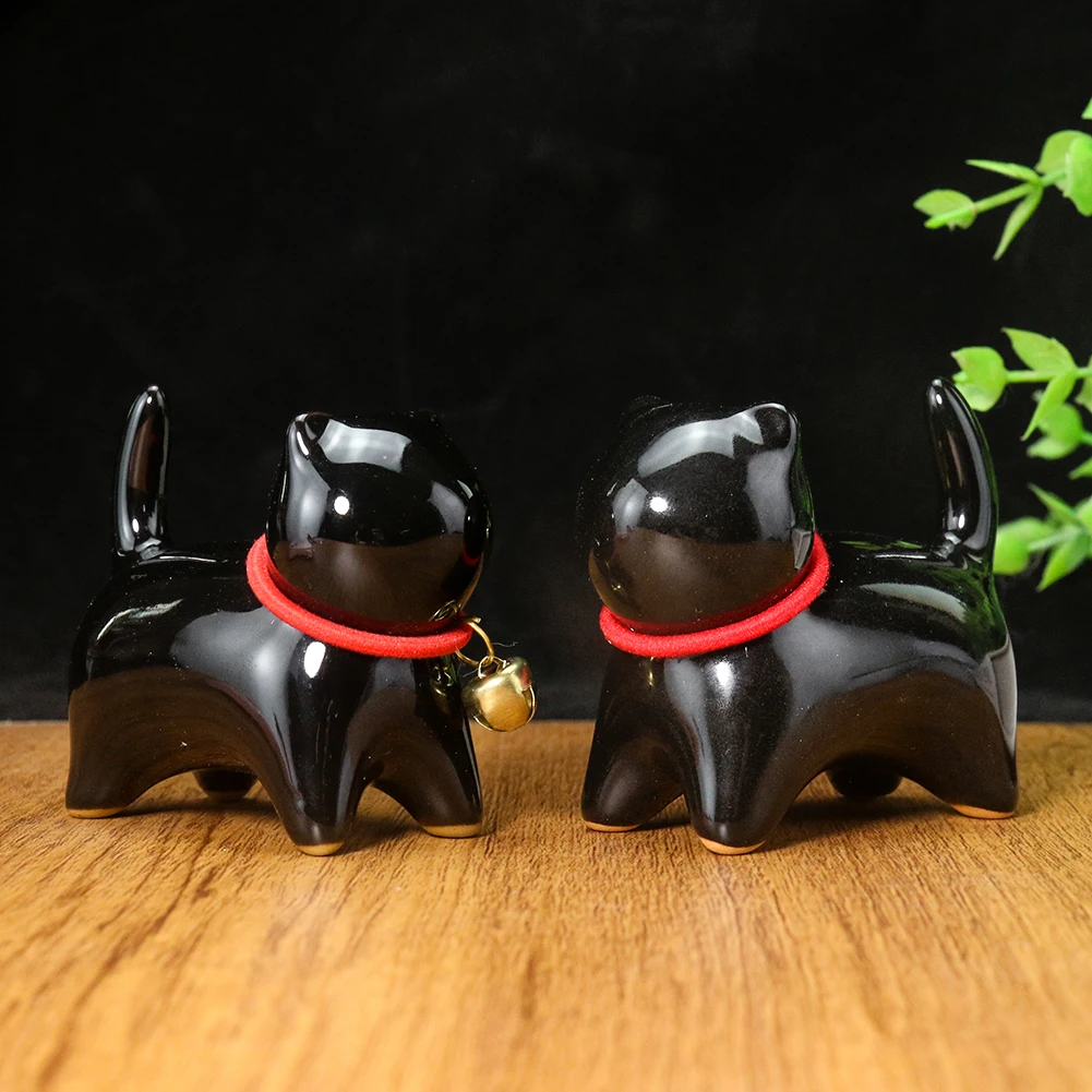 Очень хорошо, черная безликая кошка с колокольчиком, животные, поделки для защиты от злых духов, фэн-шуй, бумажные украшения, настольные украшения