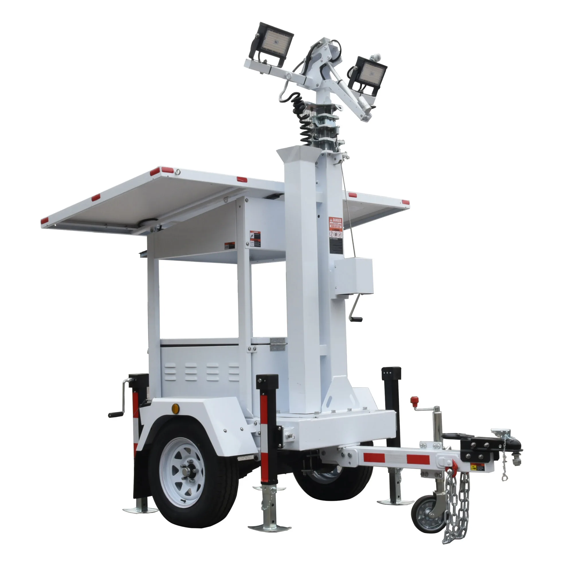 Green Power Solar Energy System Led Solar Portable Light Tower Trailer