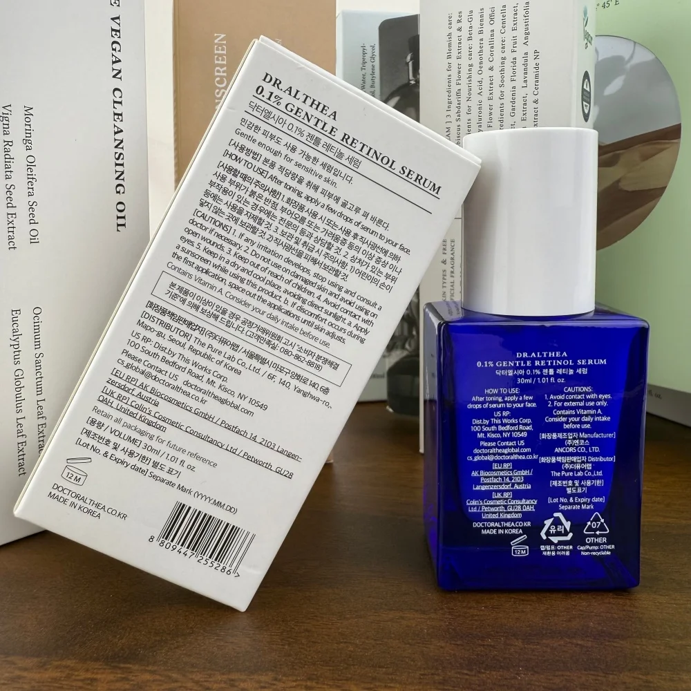 Dr.Althea 0.1% Gentle Retinol Bakuchiol Serum reduce fine lines Skin Tone Korean Brand Facial Care Moisturizing Even Skin Tone