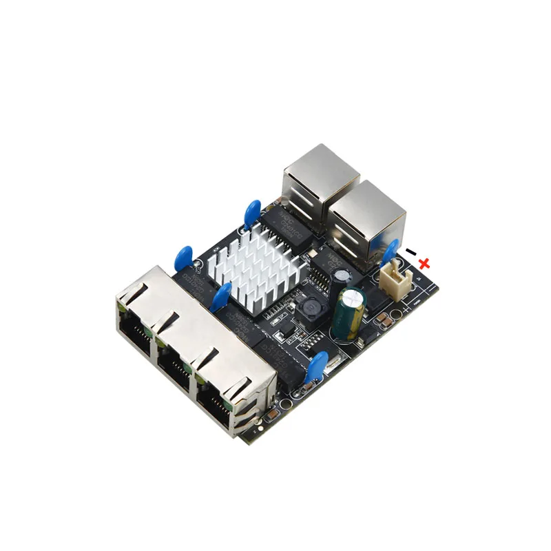 

5-port Gigabit Switch Mini 1000M Module Chassis Embedded Wired Splitter 9V-52V Power Supply