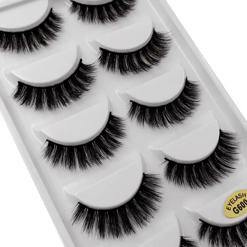 Faux cils en vison naturel 3D, extensions optiques russes, cils doux, Gfemale, G800, G806, G808, 5 paires par boîte