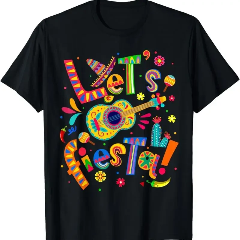 Let's Fiesta T Shirt Cinco De Mayo Squad Mexican Party