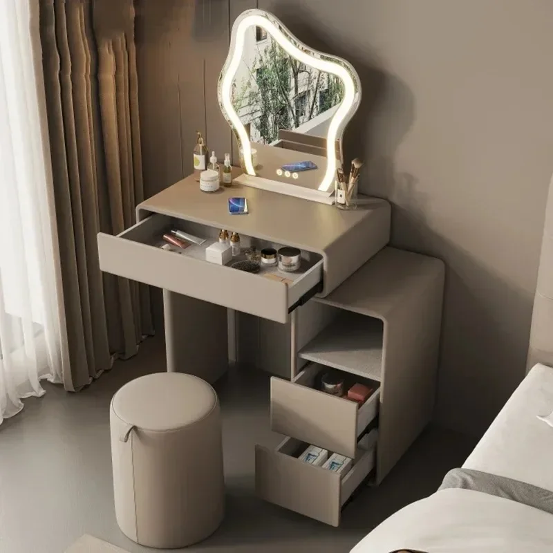 

Postmodern Gray Vanity Table Storage Aesthetic Cabinet Drawers Dresser Organizer Salon Beauty Salon Penteadeira Hotel Furniture