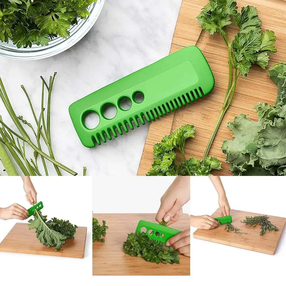 New Vegetable Herb Eliminator Vegetable Leaf Comb Household Cooking Kitchen Gadgets Kitchen Multifunctional Gadgets Portabl B3M0