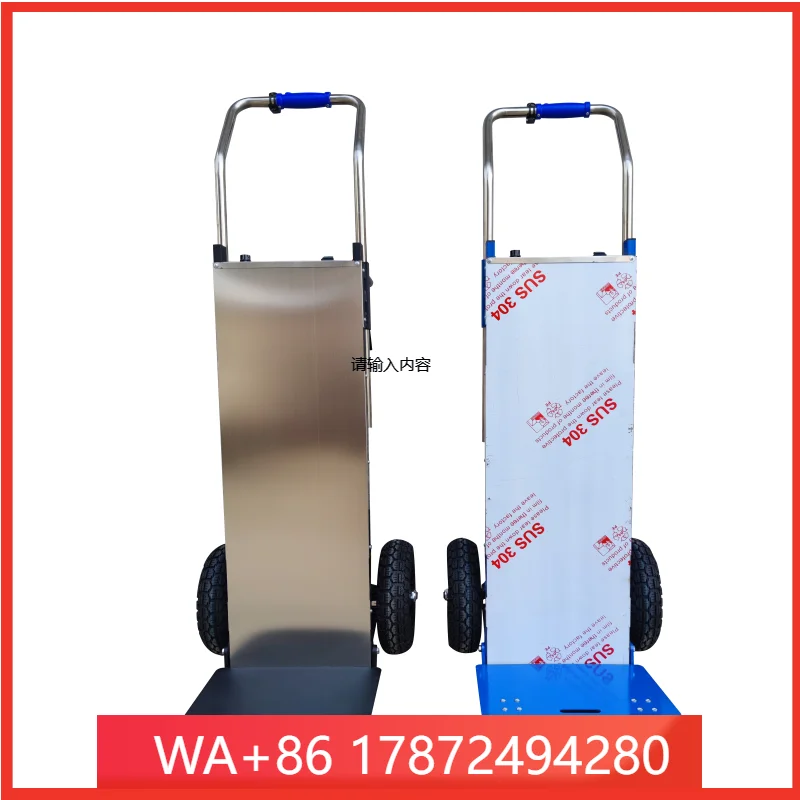 Four-Wheel Platform Trolley Foldable Flatbed Hand Trolley Stair Climbing Trolley with
