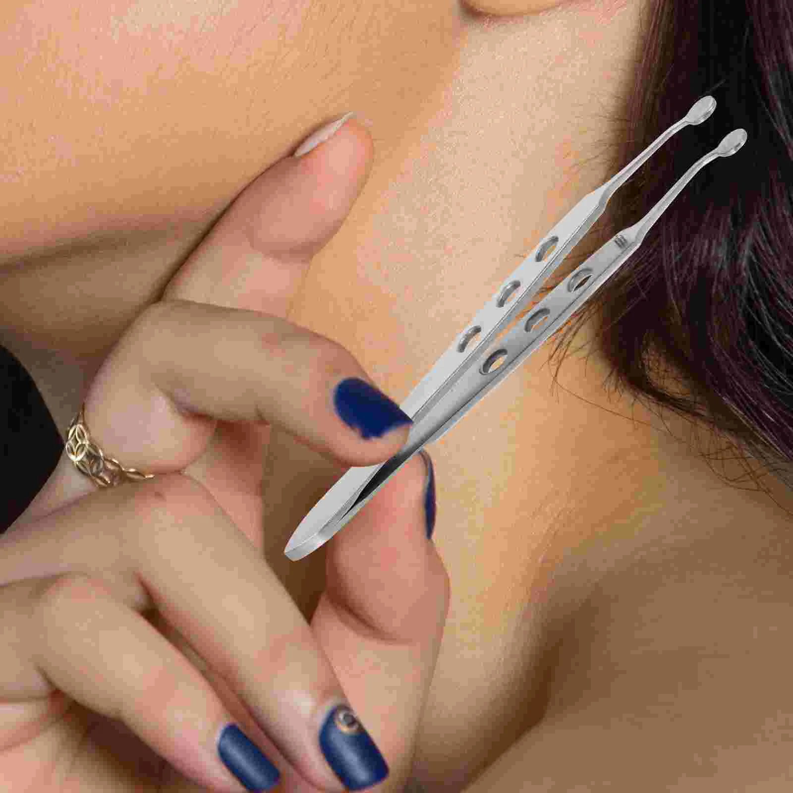 Meibomian Gland Massage Forceps Stainless Steel Eyelid Expressor Lengthening Mascara Tweezers Eyelash Remover