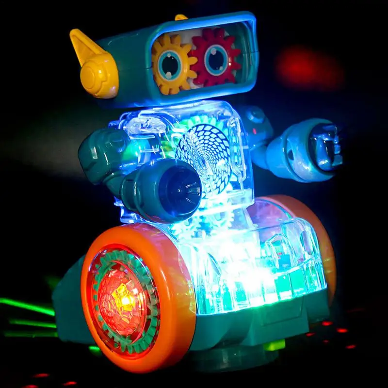 Roboter-Stamm-Spielzeug, elektronischer Gehroboter, Actionfigur mit Licht und Musik, sensorisches Stamm-Spielzeug, Technik und Wissenschaft, pädagogisch