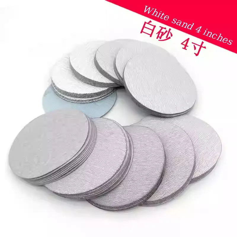 15~50PCS 4Inch 100mm Sanding Discs Hook & Loop White Dry Grinding Sandpaper 60 80 100 120 to 1000 Grit for Polishing Grinding