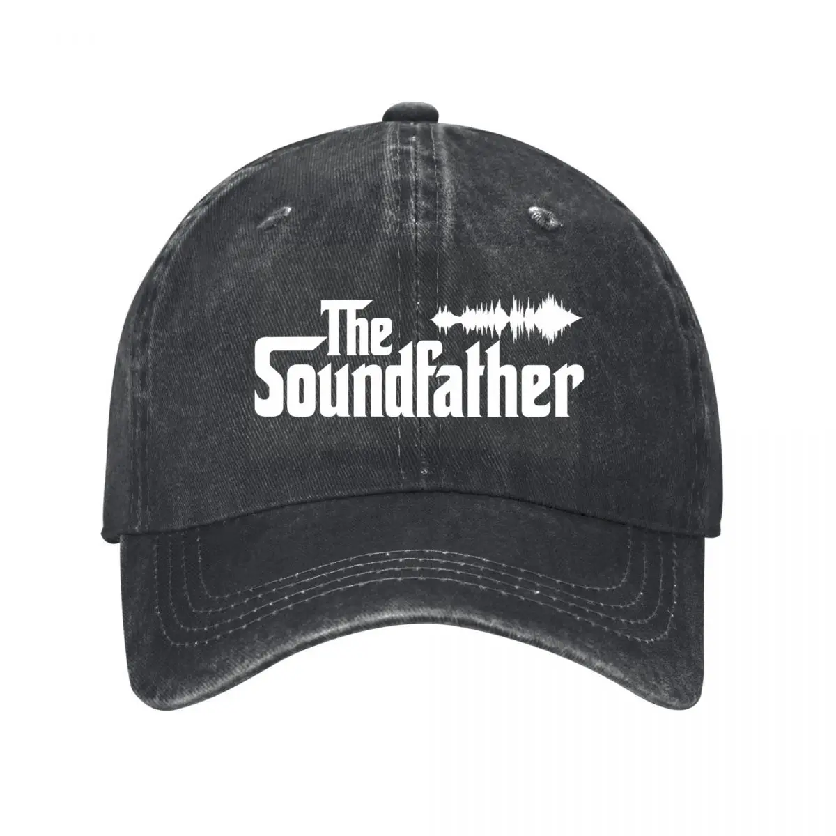 The Soundfather Audio Engineer Waveform Design Washed Baseball Cap Outdoor Hat