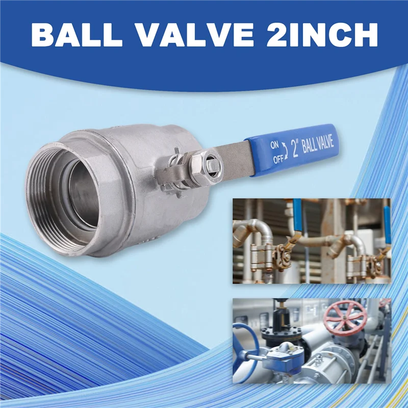 AY03-Válvula de esfera Rosca fêmea 2 Polegada 304 Aço inoxidável Porta completa Válvula de esfera de rosca fêmea 2 Polegada DN50 1000 WOG