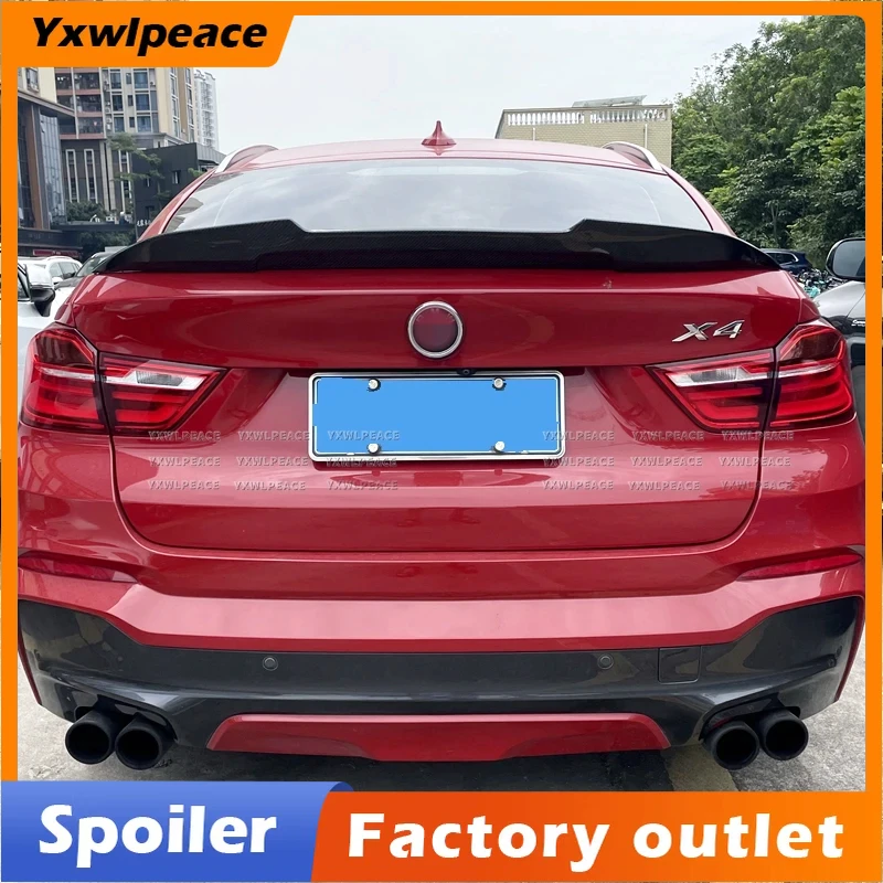 

PSM Style Real Carbon Fiber And FRP Black Rear Trunk Lip Wing Spoiler Car Accessories For BMW X4 F26 2013-2018