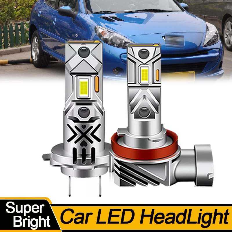 2PCS Canbus LED Headlight Kit For Peugeot 207 2008-2014 208 GT 301 RCZ 508 Manager H7 High Low Beam H11 Fog Lights DRL