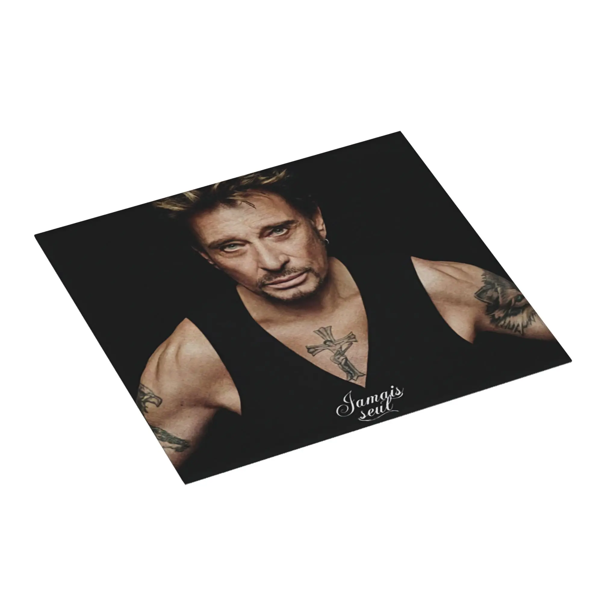 Drying Mat For Kitchen Johnny Hallyday French Singer Water Absorbent Waterproof Heavy Metal Rock Kitchen Counter Protector Mat