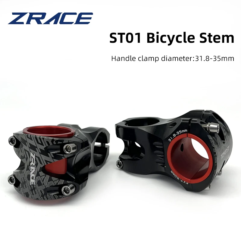 ZRACE Mtb Bike Stem for 35mm/31.8mm Mtb Handlebar Stem Aluminum 0 Degree Racing Bike Handlebar Mount  AM / Enduro Bicycle Parts