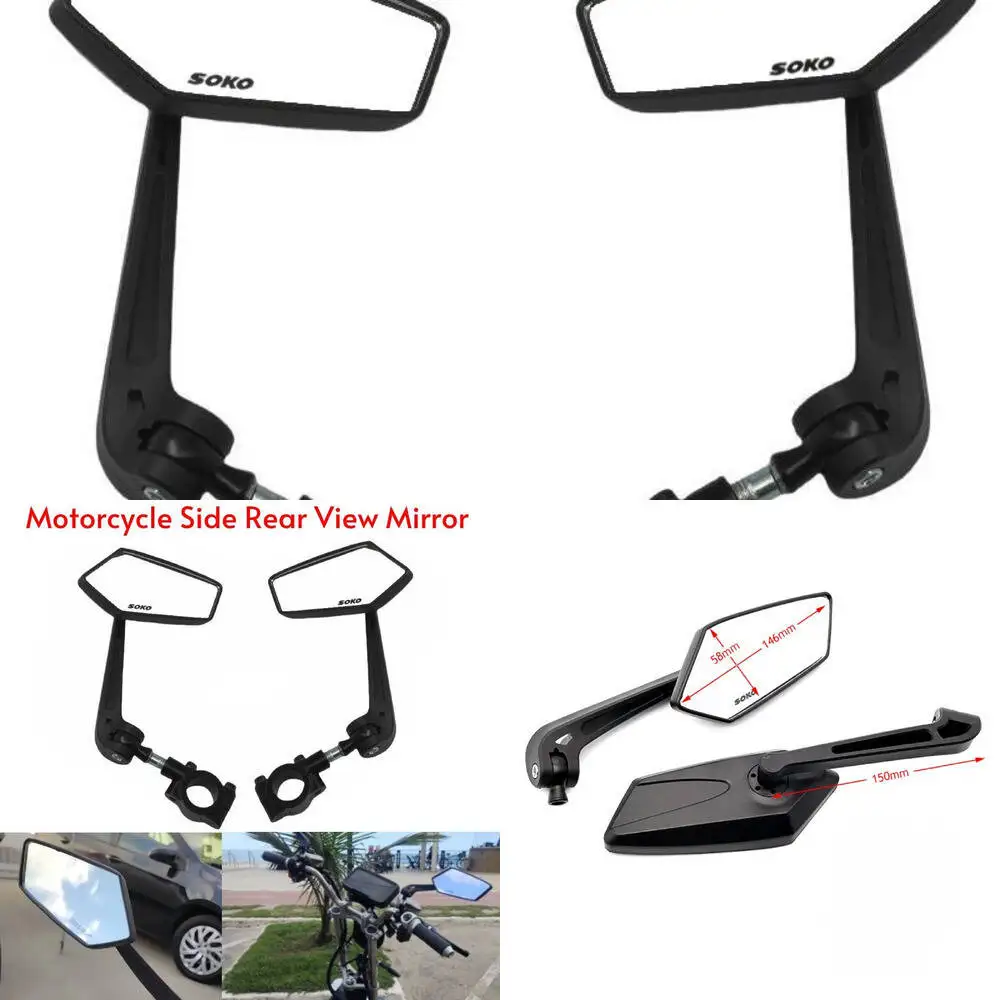 Spiegel Winkel Ansicht Einstellbare Motorrad Hinten Lenker HD Breite Spiegel Für Honda Roller E-Bike Universal Fahrrad Seite Spiegel