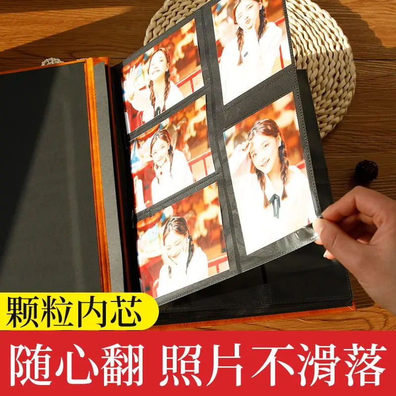 5 inch, 6 inch, 1000 leather photo albums, large capacity home storage album, commemorative record book, insert style molded