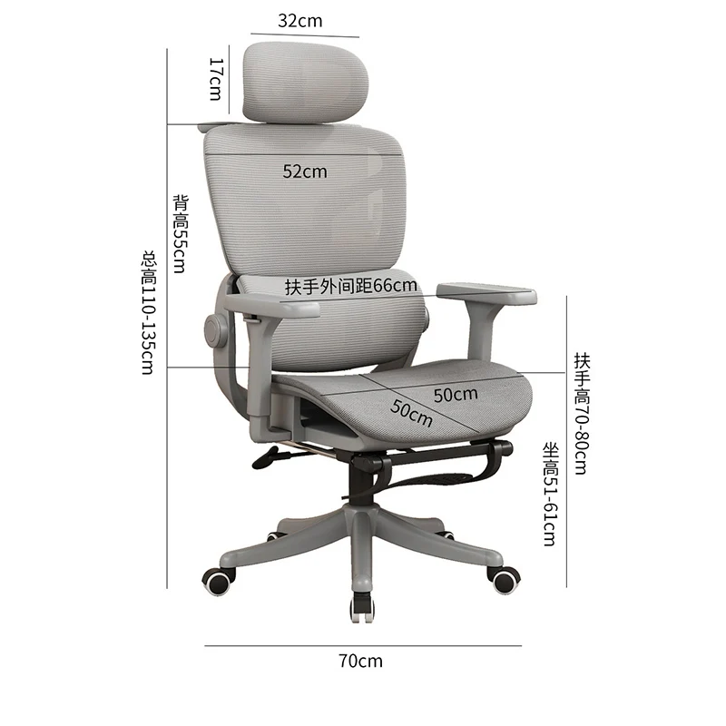 

Back Support Chairs Ergonomic Crosslegged Seat Depth Adjustment Lift Chair Breathable Silla Ergonómica Office Furniture