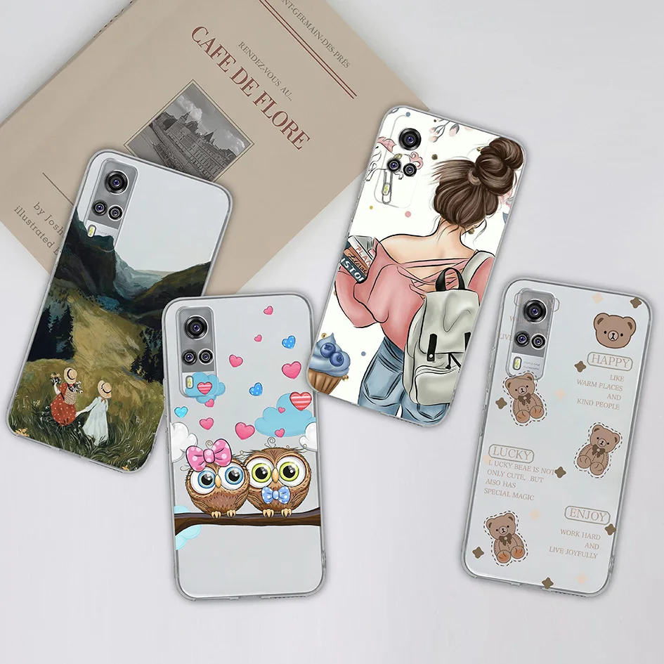 Casing For Vivo Y31 2021 Soft Silicone Back Cover Pattern For Vivo Y51a Y51 2020 December Y 51 VivoY31 Transparent Capa Fundas