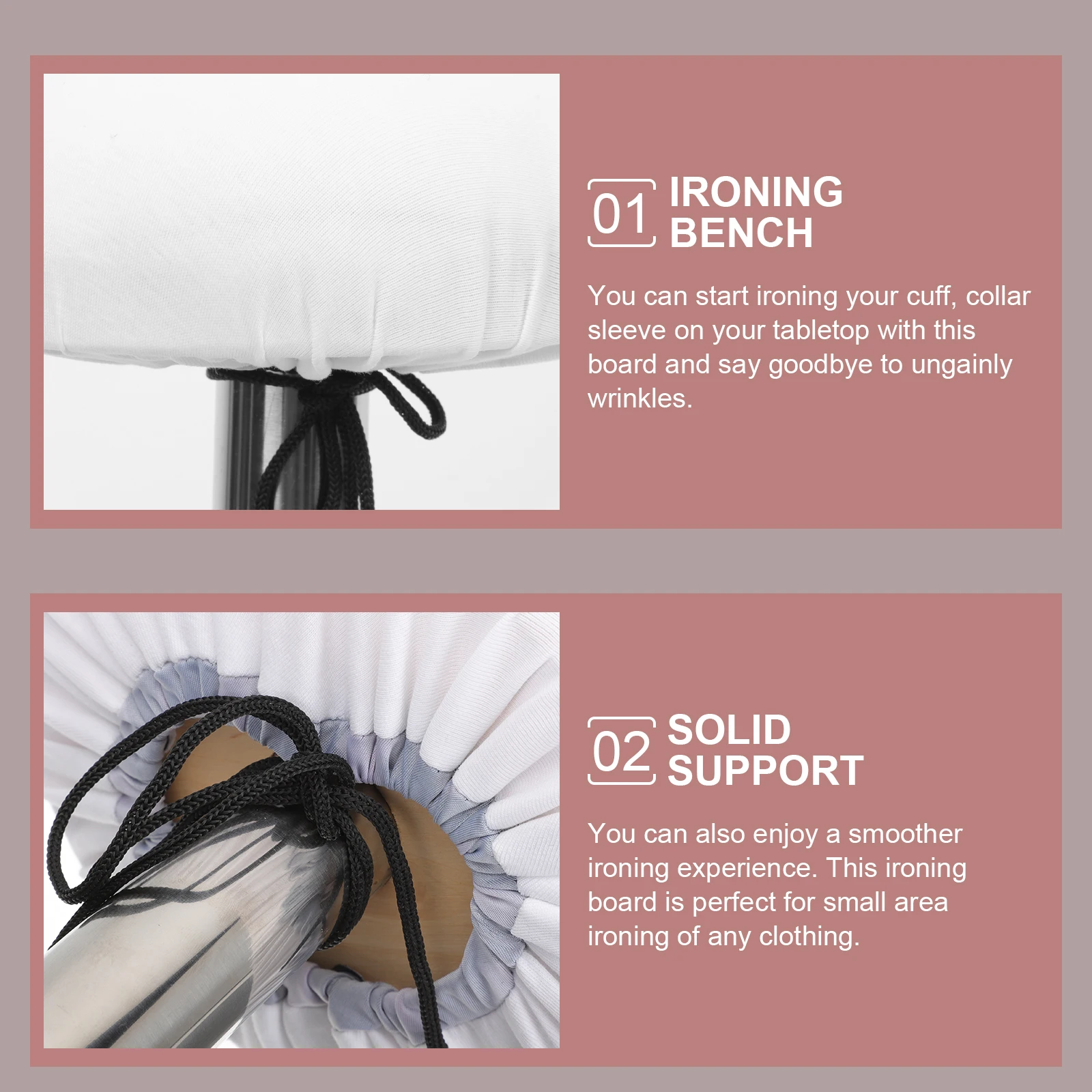 

Portable Ironing Stool Home Cloth Ironing Board Cover Pad Desk Travel High Temp Resistant Stable Cloth Cover Accessories St