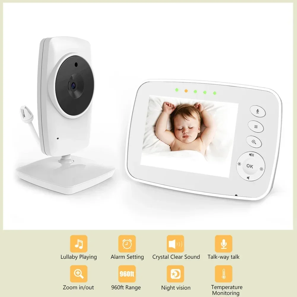 3.2 Inch Wireless Baby Monitor Security Camera 2 Way Talk Video&audio Night Vision Baby Monitor Electronic Babysitter Babyphone