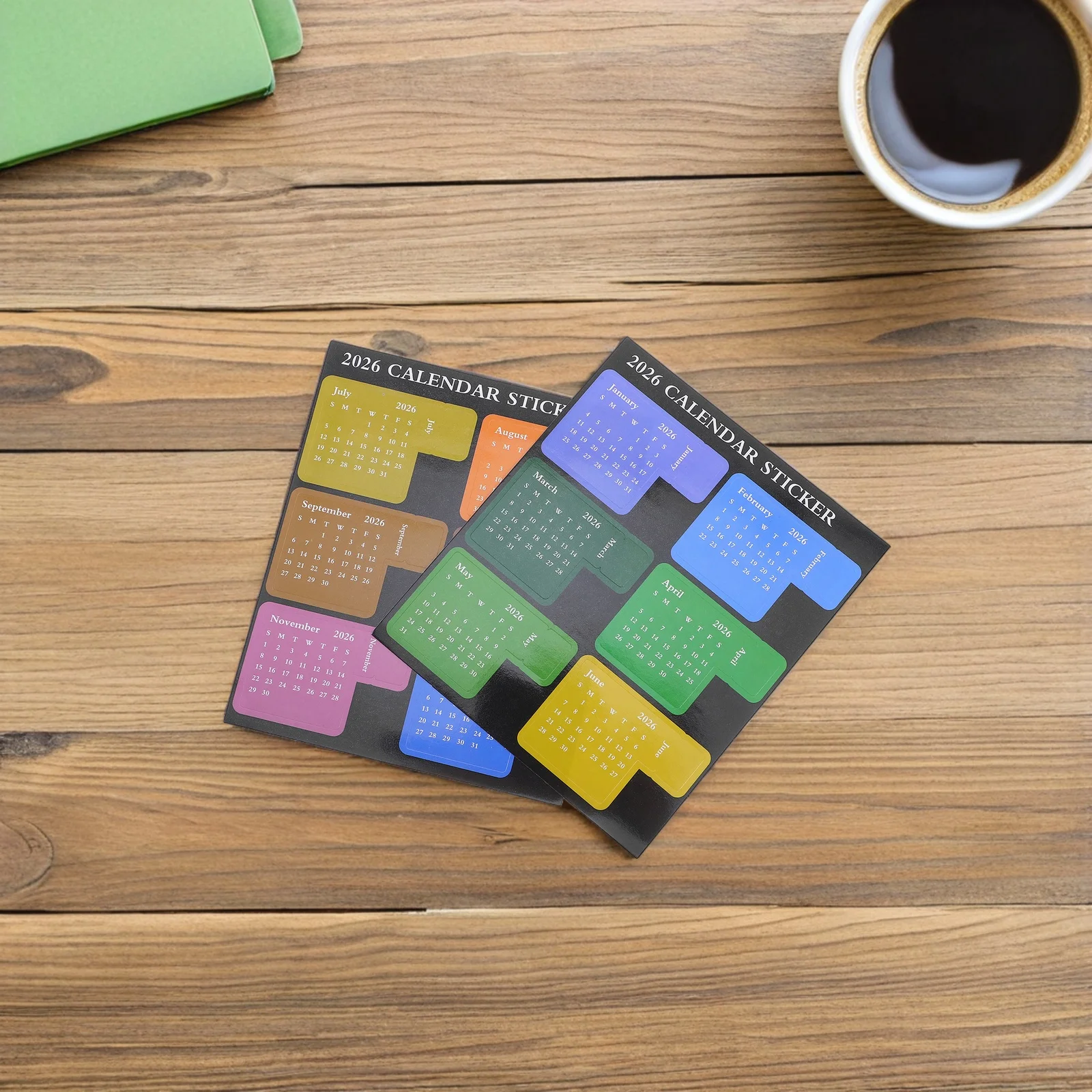 4 Sets Calendar Sticky Paper Stickers for Notebook Label Daily Use Planner Index Convenient Family