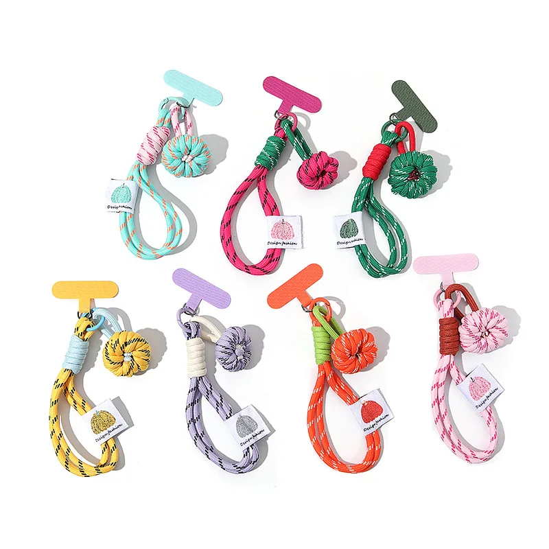 Mobile Phone Charms Hanging Wristband,Twist Rope Loss-proof,Stylish Heavy-duty Short Strap Hand Bands,Cell Phone Gasket Lanyard