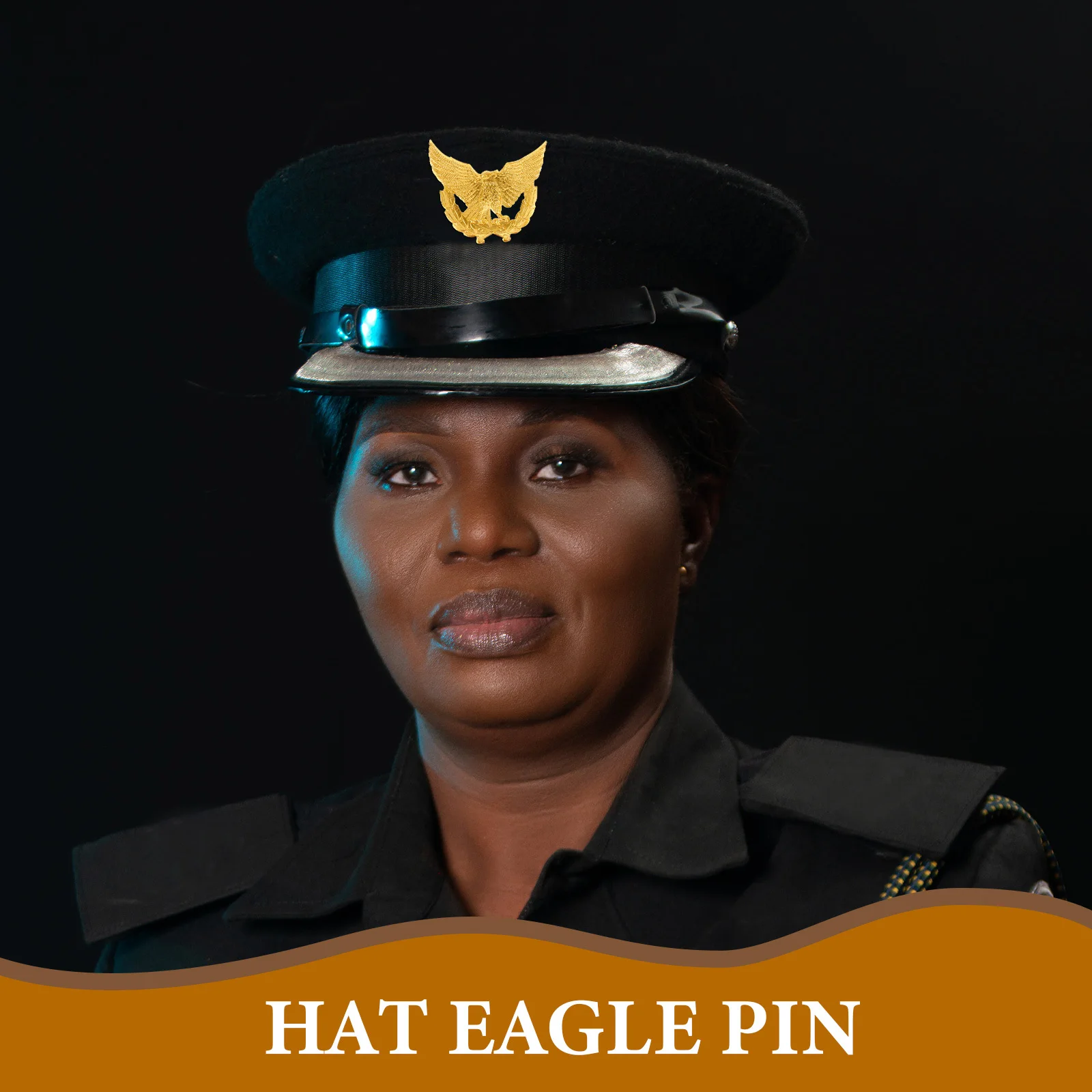 

Metal Hat Eagle Badges Zinc Alloy Uniform Accessory Lapel Pins Shape Security Metal Badge Pin Decorative Durability