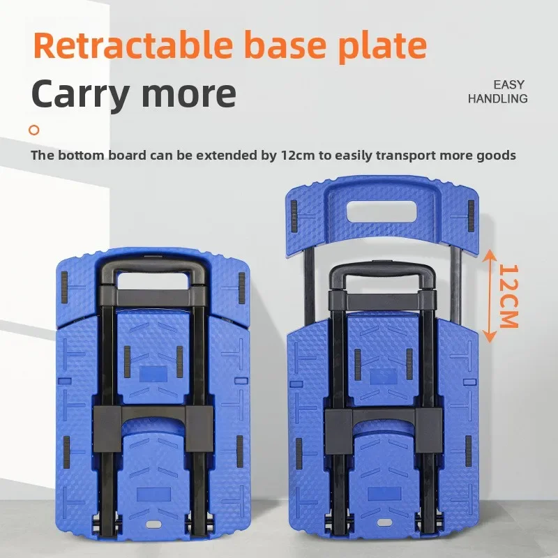 

Stable Folding trolley hand-pulled cart flatbed truck portable cargo handling