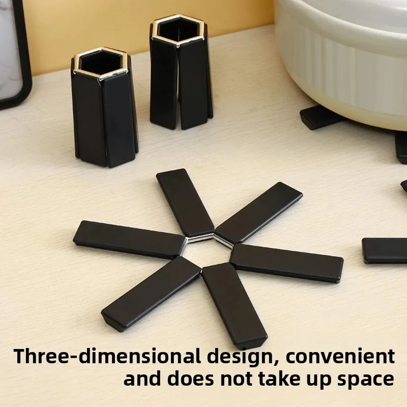 Cuscinetto pieghevole resistente al calore a sei artigli - Resistente alle alte temperature per pentole da cucina in argilla Tavoli da pranzo Ciotole Piatti e piatti