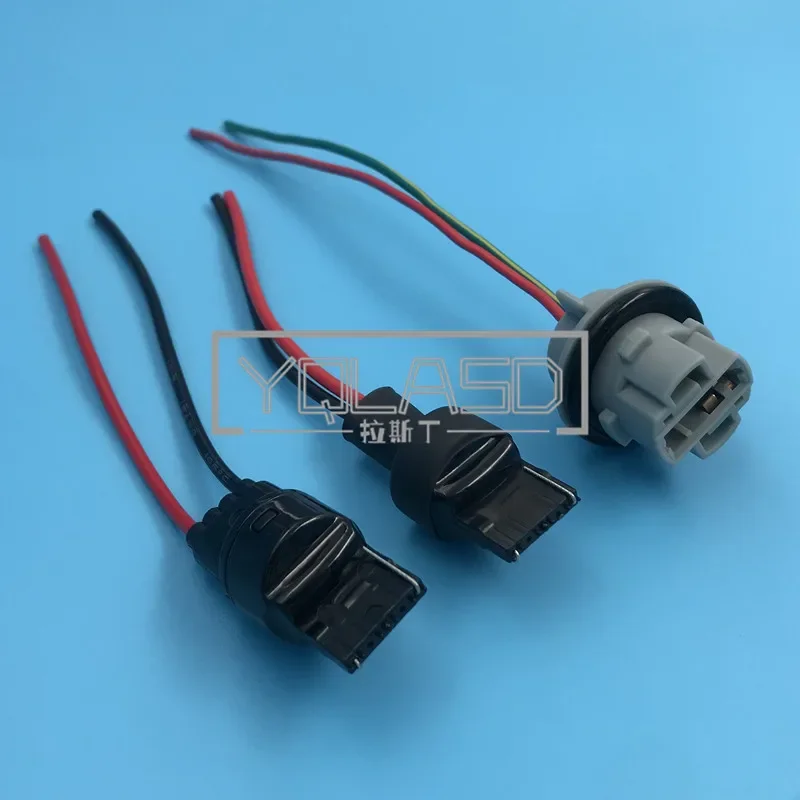 1 комплект, 2-полосный T20 W21W 7440LED, держатель лампы, светодиодная вилка, сборка переменного тока, светодиодный парковочный боковой фонарь, разъем проводки лампы