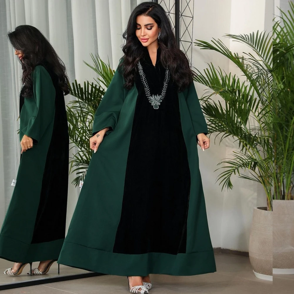 

African Dresses For Women Muslim Fashion Abayas Boubou Dashiki Ankara Outfits Evening Gown Dubai Kaftan Abaya Robe Marocaine