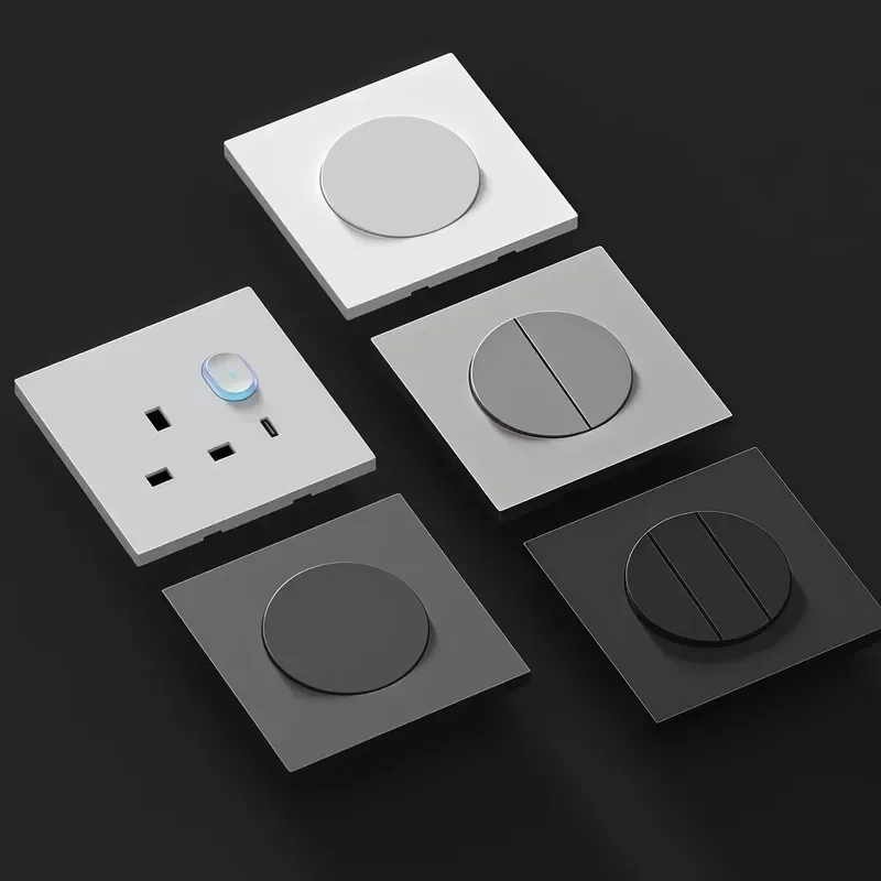 for British standard wood grain intelligent life 10A PC material household appliance light switch 1/2/3/4-way button 250V