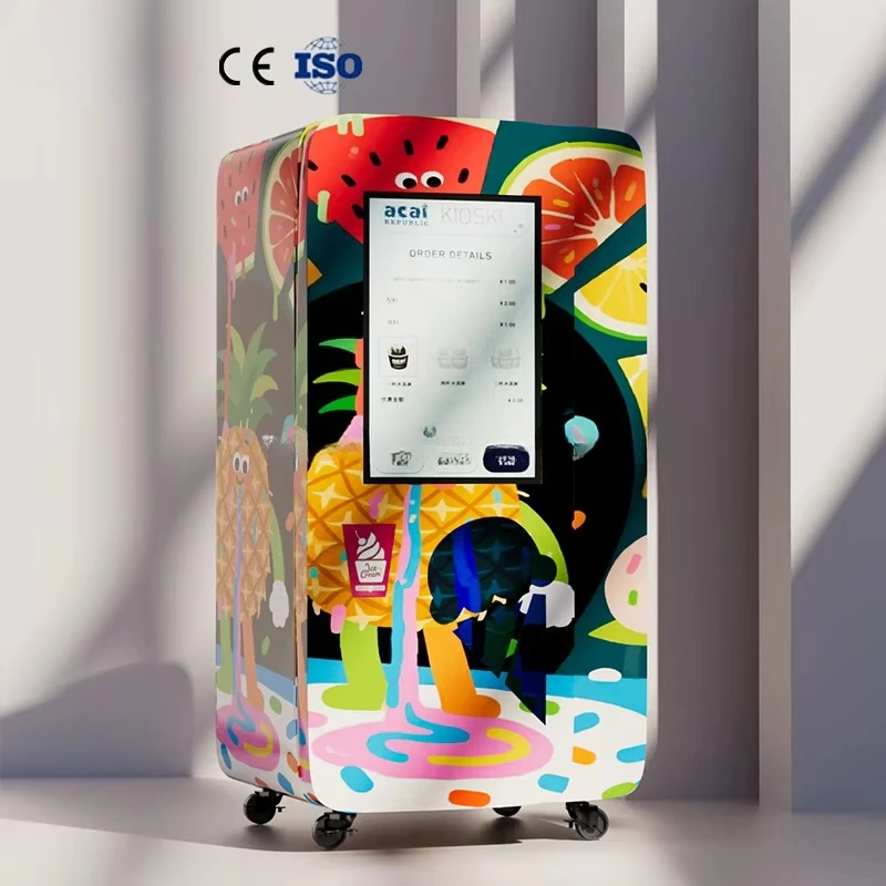 IoT Ice Cream Vending Machine Remote Monitoring Automatic Alert Soft Serve Dispenser Self Service Smart Payment Soft Serve