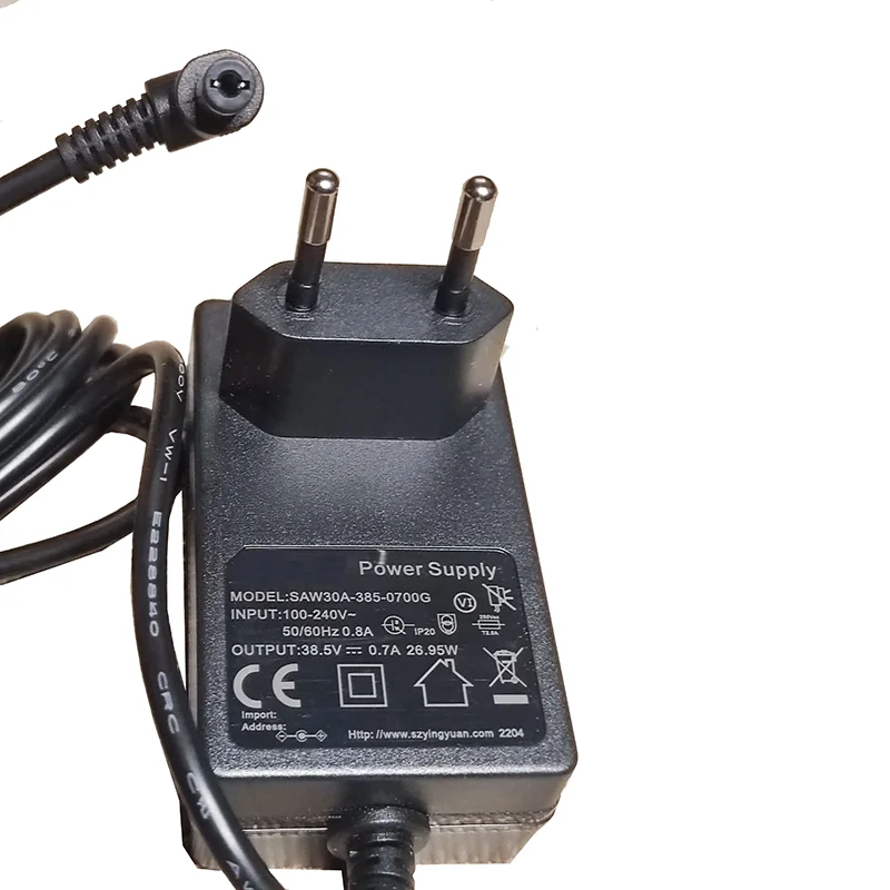Original SAW30A-385-0700G power adapter 38.5V0.7A 26.95W vacuum cleaner charger DC5.5*2.1mm
