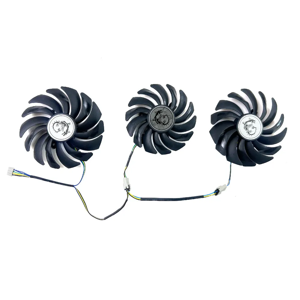 3pcs NEW Cooling Fan 95MM PLD10010S12HH 85MM PLD09210S12HH 4PIN For MSI GTX 1080Ti GAMING X TRIO video card fans