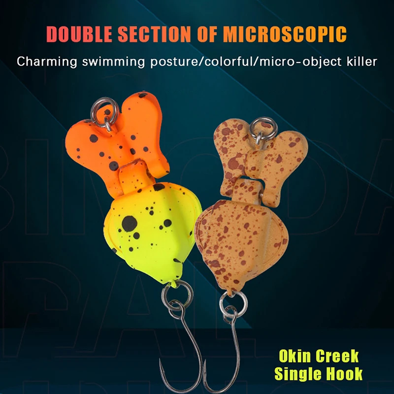 

2g 30mm Micro 2-Section Fishing Bait; Internally Beaded with tungsten Perfect for Chub Bass and Golden Mahseer Topmouth