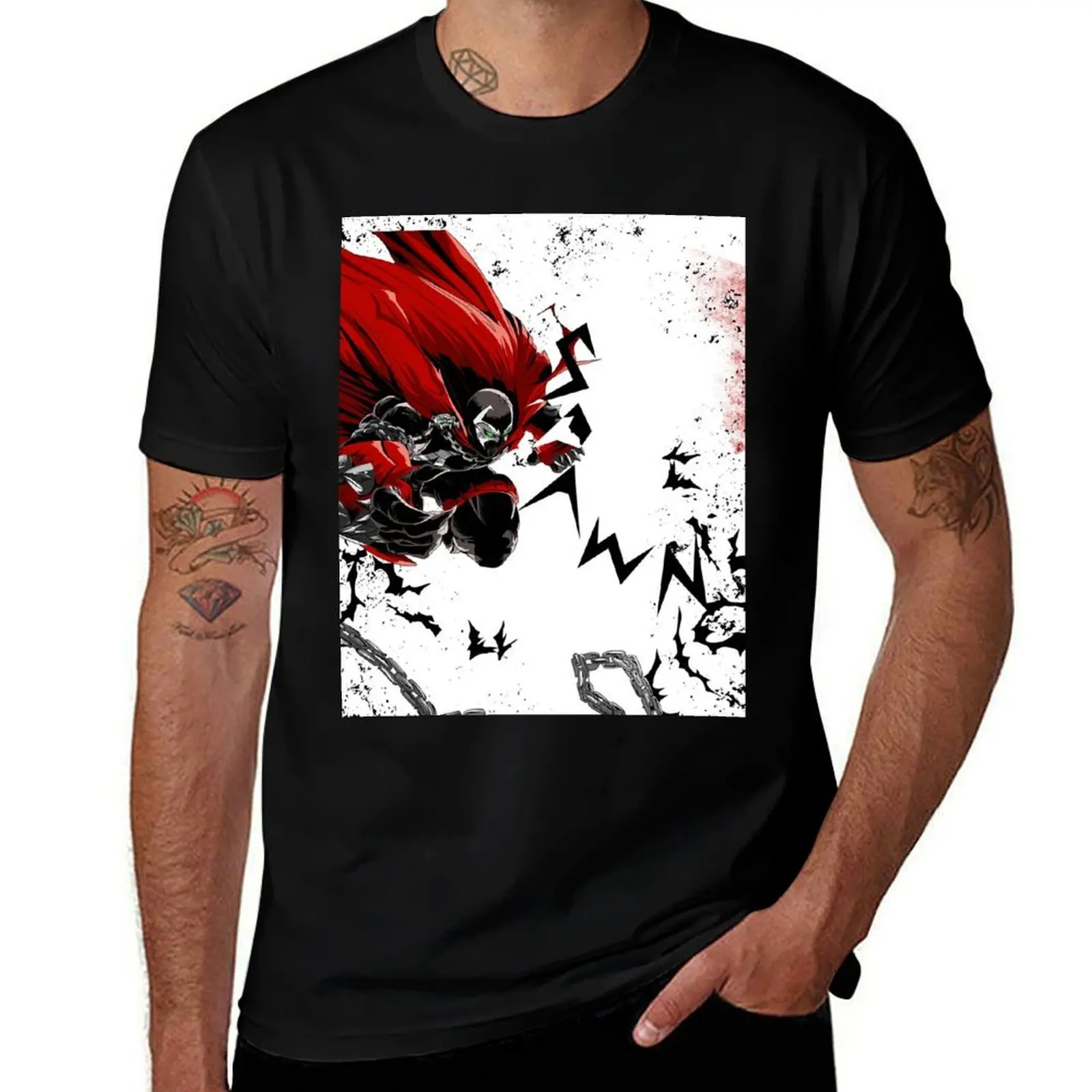 White Graphic Sublime Spawn T-Shirt Plus Size Everyday Tee Shirt