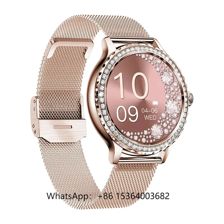 

Новое поступление NX19 умные часы 1,3-дюймовые женские часы женские Reloj умные часы круглый сенсорный экран фитнес спорт