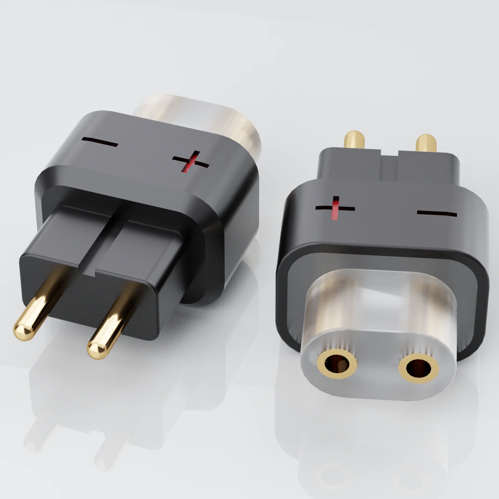 2pcs 0.78 2PIN Earbuds to QDC 2PIN Cable Double Needle Socket UE QDC Custom Diy Earphone Repair Flat SHUOER CONDUCTOR/SINGER/SOL