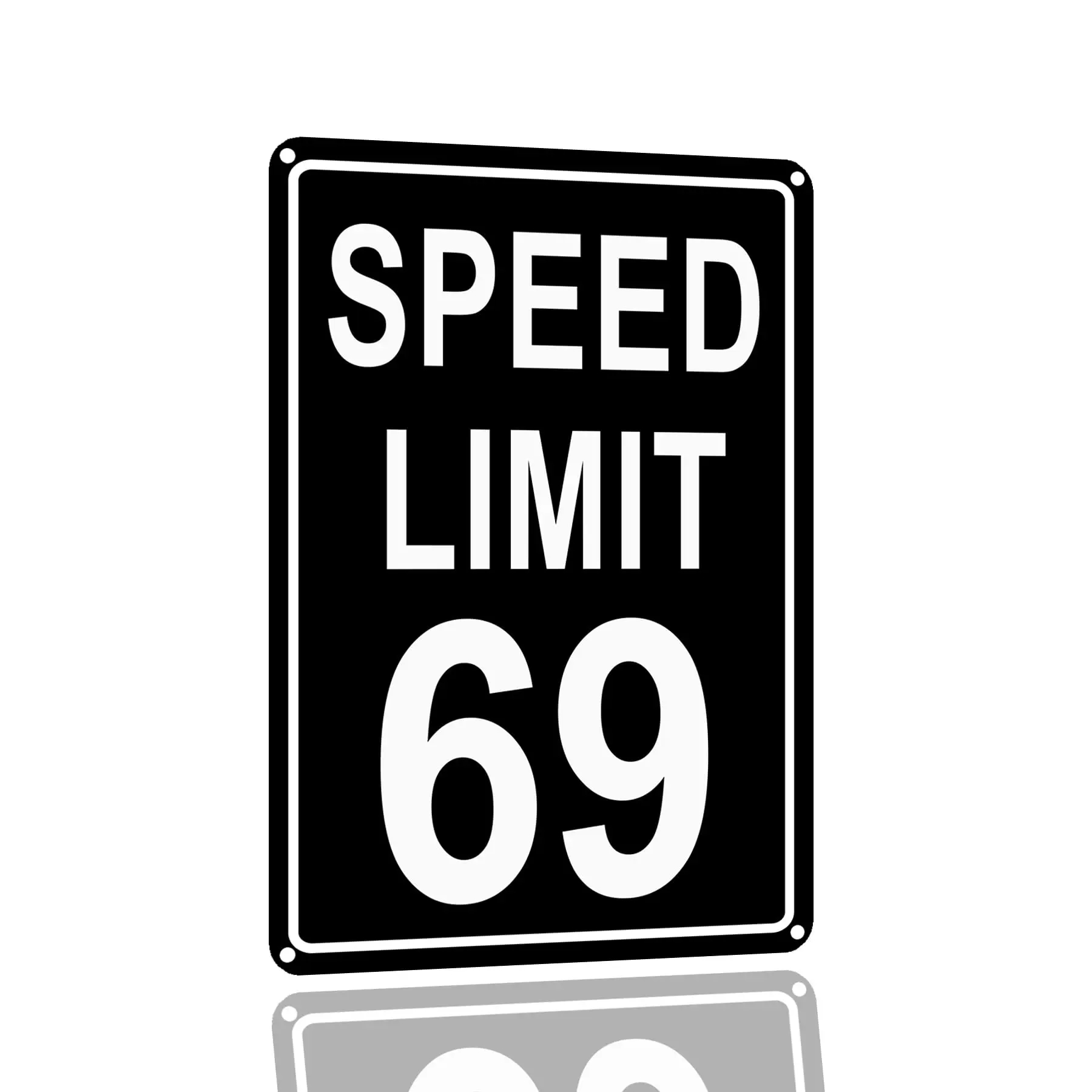 Speed Limit 69 Tin Sign Metal Decorative Plaques Funny Street Tin Signs For Bedroom Vintage Sign For Garage Man Cave Bar Black 8