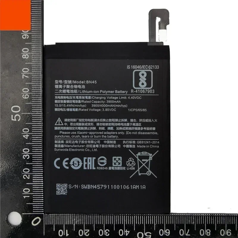 2024 Years 100% Original Phone Battery For Xiaomi Redmi Note 5 Note5 Note 6 Pro BN45 4000mAh Replacement Batteries Fast Shipping