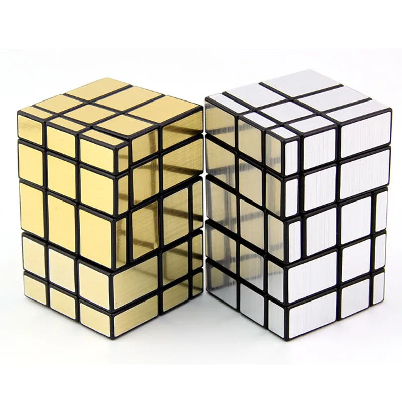 New 3x3x5 Cube 2 Conjoined Mirror Cube Handmade DIY Special-shaped Binding Limited Rotating Mirror 2 Conjoined Fun Puzzles